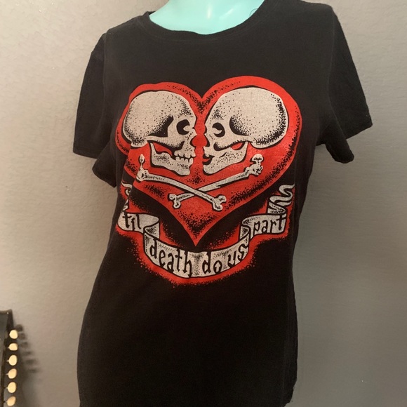 Hype Tops Hyp Skeleton Til Death Do Us Part Tshirt Womens Poshmark